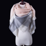 Fashion Winter Scarf For Women blanket Scarf Women Plaid Cashmere Scarves Warm Brand Shawls bandana Drop Shipping