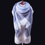 Fashion Winter Scarf For Women blanket Scarf Women Plaid Cashmere Scarves Warm Brand Shawls bandana Drop Shipping