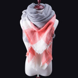 Fashion Winter Scarf For Women blanket Scarf Women Plaid Cashmere Scarves Warm Brand Shawls bandana Drop Shipping