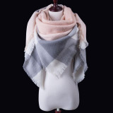 Fashion Winter Scarf For Women blanket Scarf Women Plaid Cashmere Scarves Warm Brand Shawls bandana Drop Shipping