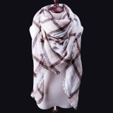 Fashion Winter Scarf For Women blanket Scarf Women Plaid Cashmere Scarves Warm Brand Shawls bandana Drop Shipping