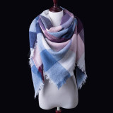 Fashion Winter Scarf For Women blanket Scarf Women Plaid Cashmere Scarves Warm Brand Shawls bandana Drop Shipping