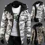 Fashion Winter Jacket Men Warm Outerwear Military Camouflage Hooded Coat Men Thickening Cotton-padded Jackets AQ903509