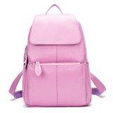 Fashion Winter Color 100% Genuine Leather Casual Women's Backpacks Brief Casual Knapsack Laptop Bag Ladies Pocket Girl Schoolbag
