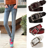 Fashion Wide Genuine Leather Belt Women Vintage Floral Carved Cow Skin Belts New Design Strap Female for Jeans