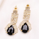 Fashion Water Drop Shape Crystal Earrings Luxury Jewelry for Women