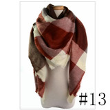 Fashion Warm Cashmere Plaid Blanket Women's Warp Scarf Pashmina Shawl