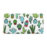 Fashion Wallets Women Cute Pattern Cactus Prints Phone Bag Purses Ladies Zipper Coins Purses Female Carteras Feminina Clutches