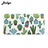 Fashion Wallets Women Cute Pattern Cactus Prints Phone Bag Purses Ladies Zipper Coins Purses Female Carteras Feminina Clutches