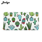 Fashion Wallets Women Cute Pattern Cactus Prints Phone Bag Purses Ladies Zipper Coins Purses Female Carteras Feminina Clutches