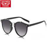 Fashion Vintage Sunglasses Women Round Gradient Sun Glasses Women Eyewear Brand New Designer Retro Female Oculos de sol Feminino