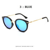 Fashion Vintage Round Sunglasses Women Brand Design Sunglasses Eyeglasses Alloy Legs Shades Lunettes de soleil LM027