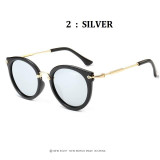 Fashion Vintage Round Sunglasses Women Brand Design Sunglasses Eyeglasses Alloy Legs Shades Lunettes de soleil LM027