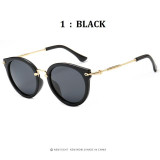 Fashion Vintage Round Sunglasses Women Brand Design Sunglasses Eyeglasses Alloy Legs Shades Lunettes de soleil LM027