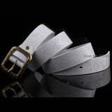 Fashion Vintage Genuine leather belt woman Luxury Designer wide Floral belts women Second Layer Cow skin strap for Jeans female