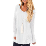Fashion V Neck Knitted Sweater Women Autumn Winter Lace Patchwork Long Sleeve Women Sweaters Pullovers Female Pull Femme WS3539V