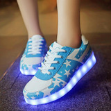 Fashion Usb Glowing Shoes Luminous Sneakers for Kids Boys LED Shoes with Light Up sole Krasovki Tenis Feminino LED Slippers 30