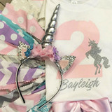 Fashion Unicorn Horn with Chiffon Unicorn Headband Glitter Hairband Easter Bonus For DIY Hair Decorative Accessoriess For Party