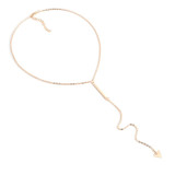 Fashion Trangle Pendant Long Chain Necklace Gold Color Pick Chain Choker Necklace Women Jewelry Free Shipping