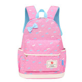 QZH 3 PCS/Set Backpacks Set Women Animal Cute Children Girls Bow Printing Schoolbags Backpack Teenager Girl School Bag
