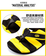 QWEEK 2017 Summer Casual Men's Flip Flops Flat Sandals Shoes for Men Striped Flip Flops Beach Sandals Shoes Man Outside Shoes
