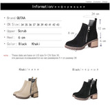 QUTAA 2018 Women Ankle Boots Zipper Westrn Style Square High Heel Women Shoesfashion Round Toe Platform Women Boots Size 34-43 QUTAA 2018 Women Ankle Boots Zipper Westrn Style Square High Heel Women Shoesfashion Round Toe Platform Women Boots Size 34-43