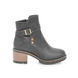 QUTAA 2018 Women Ankle Boots Zipper Design Fashion Square High Heel Round Toe All Match Ladies Motorcycle Boots Size 34-43 QUTAA 2018 Women Ankle Boots Zipper Design Fashion Square High Heel Round Toe All Match Ladies Motorcycle Boots Size 34-43