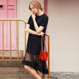 Quintina New Fashion Women Dress O-Neck Knee-Length Lady Dress Vestidos A-Line Summer Women Casual Dress