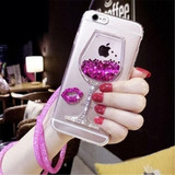 Quicksand Wine Glass Phone Cases for iPhone 7 7 Plus 6s 6 Plus