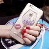 Quicksand Wine Glass Phone Cases for iPhone 7 7 Plus 6s 6 Plus