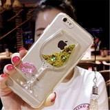 Quicksand Wine Glass Phone Cases for iPhone 7 7 Plus 6s 6 Plus