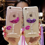 Quicksand Wine Glass Phone Cases for iPhone 7 7 Plus 6s 6 Plus