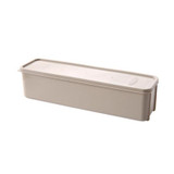 QuickDone Plastic Noodle Refrigerator Food Storage Box Rectangular With Lid Cover Candy Crisper Drawer Fresh-Keeping AKC6070
