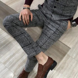 Quality Suit Pants Fashion Plaid Dress Pant British Style Slim Fit Plus Size Business Formal Wear Men Trousers Casual Party Pant Quality Suit Pants Fashion Plaid Dress Pant British Style Slim Fit Plus Size Business Formal Wear Men Trousers Casual Party Pant
