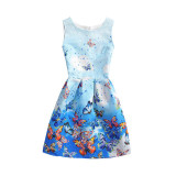 Quality Fashion Dress Print Vintage White Casual Ropa Vestidos De Festa Female Autumn Clothing Women Office Ladies Party Dresses