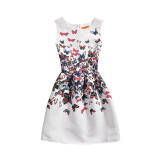 Quality Fashion Dress Print Vintage White Casual Ropa Vestidos De Festa Female Autumn Clothing Women Office Ladies Party Dresses