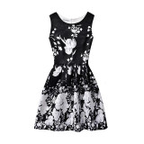 Quality Fashion Dress Print Vintage White Casual Ropa Vestidos De Festa Female Autumn Clothing Women Office Ladies Party Dresses