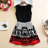 Quality Fashion Dress Print Vintage White Casual Ropa Vestidos De Festa Female Autumn Clothing Women Office Ladies Party Dresses