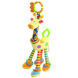 Quality deer plush toys bed baby mobile hanging baby rattles toy giraffe with bell ring infant teether Toys gift