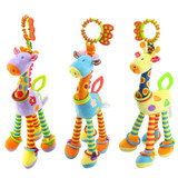 Quality deer plush toys bed baby mobile hanging baby rattles toy giraffe with bell ring infant teether Toys gift