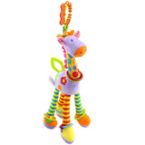 Quality deer plush toys bed baby mobile hanging baby rattles toy giraffe with bell ring infant teether Toys gift
