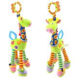 Quality deer plush toys bed baby mobile hanging baby rattles toy giraffe with bell ring infant teether Toys gift