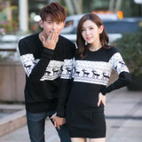 Quality christmas sweater for men and women couples matching christmas sweaters for lovers couple Christmas Deer sweaters
