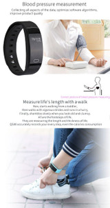 QS80 Heart Rate Monitor Smart Band Blood Pressure Monitor IP67 Smart Wristband Fitness Tracker Smart Bracelet For IOS Android