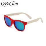 QPeClou Cute Children TR Polarized Sunglasses Kids Sun Glass Baby Boys Girls Glasses TAC Lunettes Gafas Child Oculos UV Protect