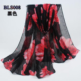High quality Elegant Fashion Women Long Print Cotton Polyester veil Scarf Wrap Ladies Shawl Large Scarves 2017 Hot 007
