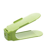 High Quality Double Layer Shoes Storage Odds Shelf Organizer 1 pc Display Rack Shoes Organizer Space-Saving Plastic Storage Rack