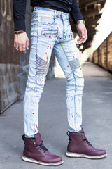 High Quality Design Fashion Men's Classic Jeans Straight Full Length Casual Jeans Men Hip Hop Biker Jeans Slim Skinny Jeans Men
