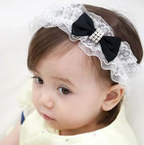 High Quality Cute Kids Headband Big Flowers Lace Newborn Elastic Hairbands Hair Accessories For Children Girls Headwear A279-2