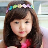 High Quality Cute Kids Headband Big Flowers Lace Newborn Elastic Hairbands Hair Accessories For Children Girls Headwear A279-2